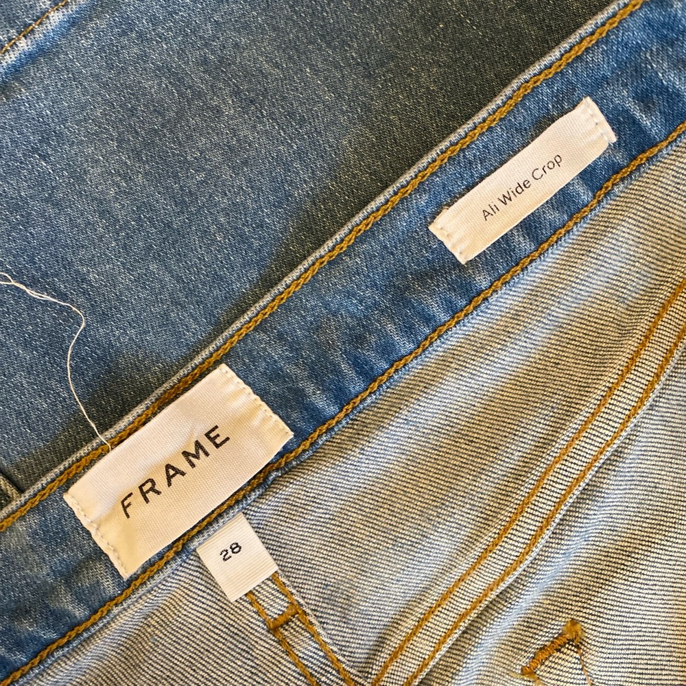 FRAME Ali Wide Crop Jeans